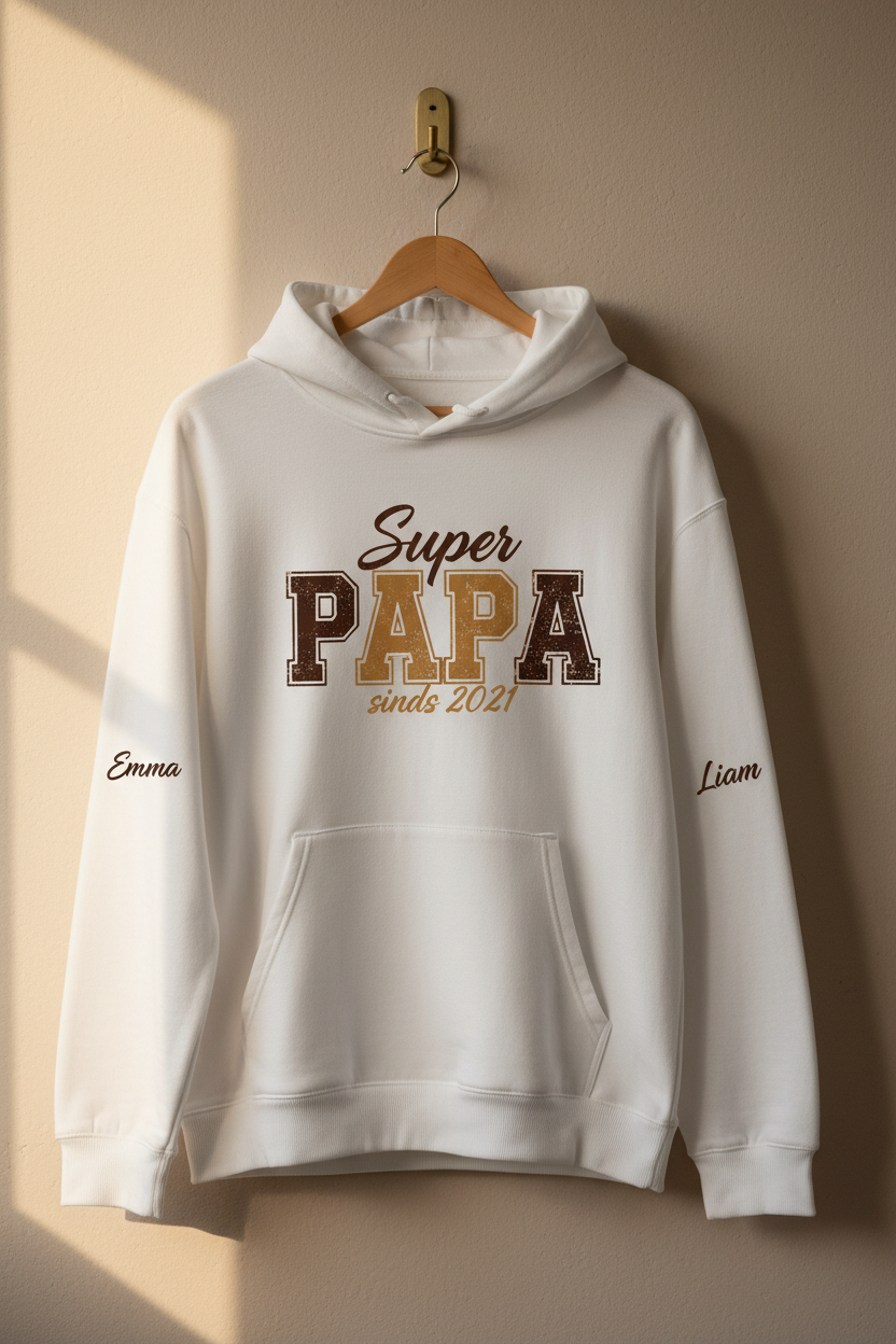 Hoodie varsity - Super PAPA sinds 2021