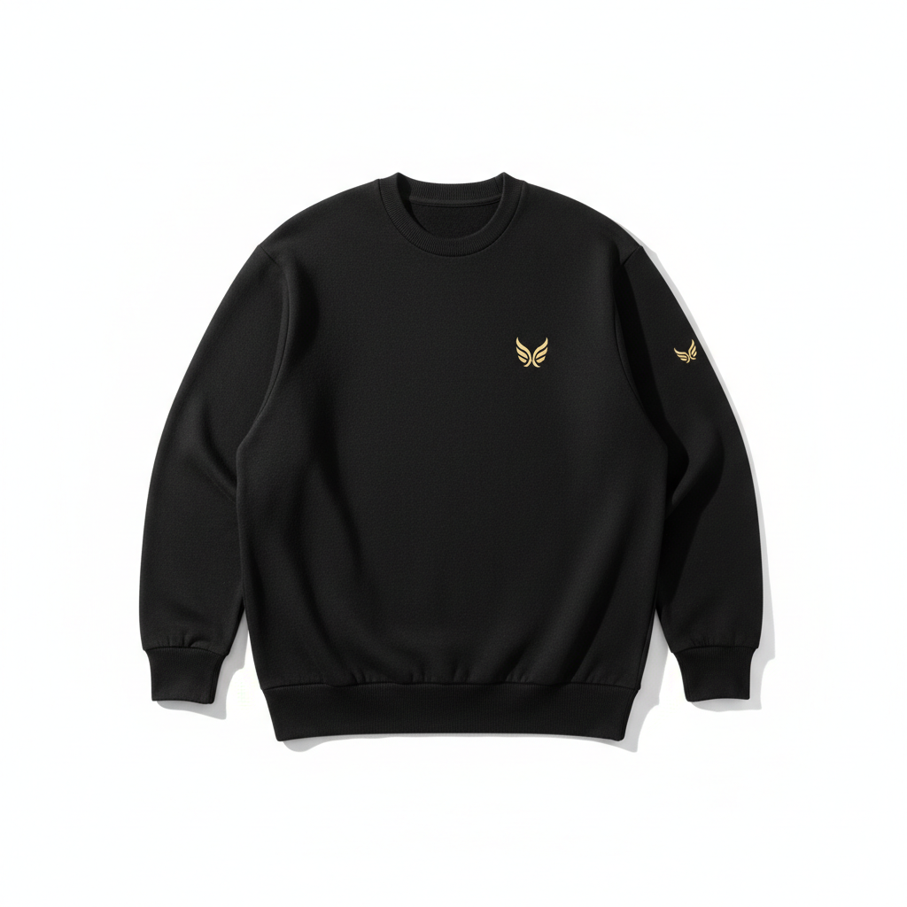Zwarte sweater met logo