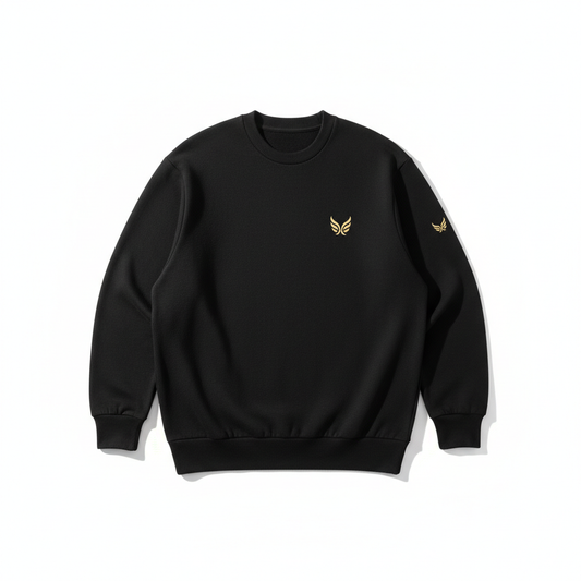 Zwarte sweater met logo