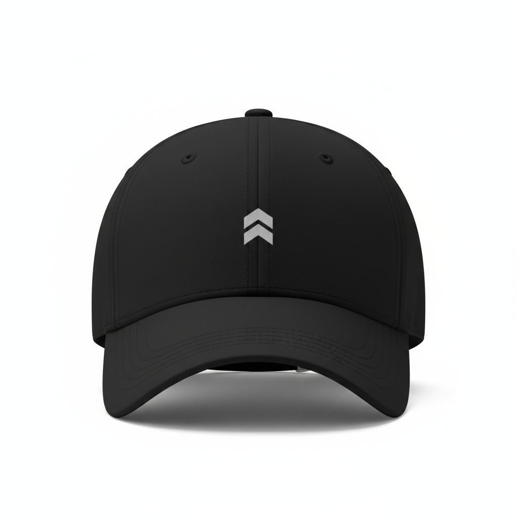 Zwarte Pet met Wit Logo