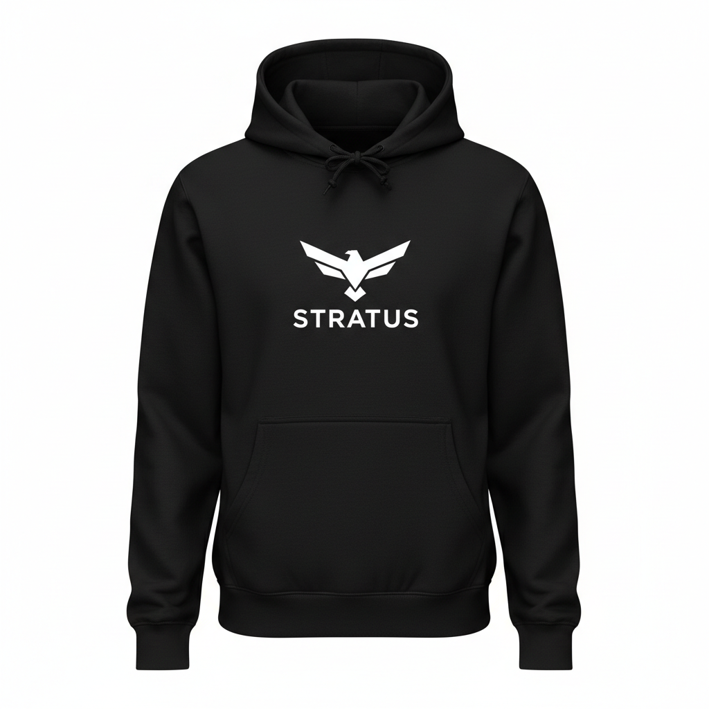 Zwarte hoodie met logo