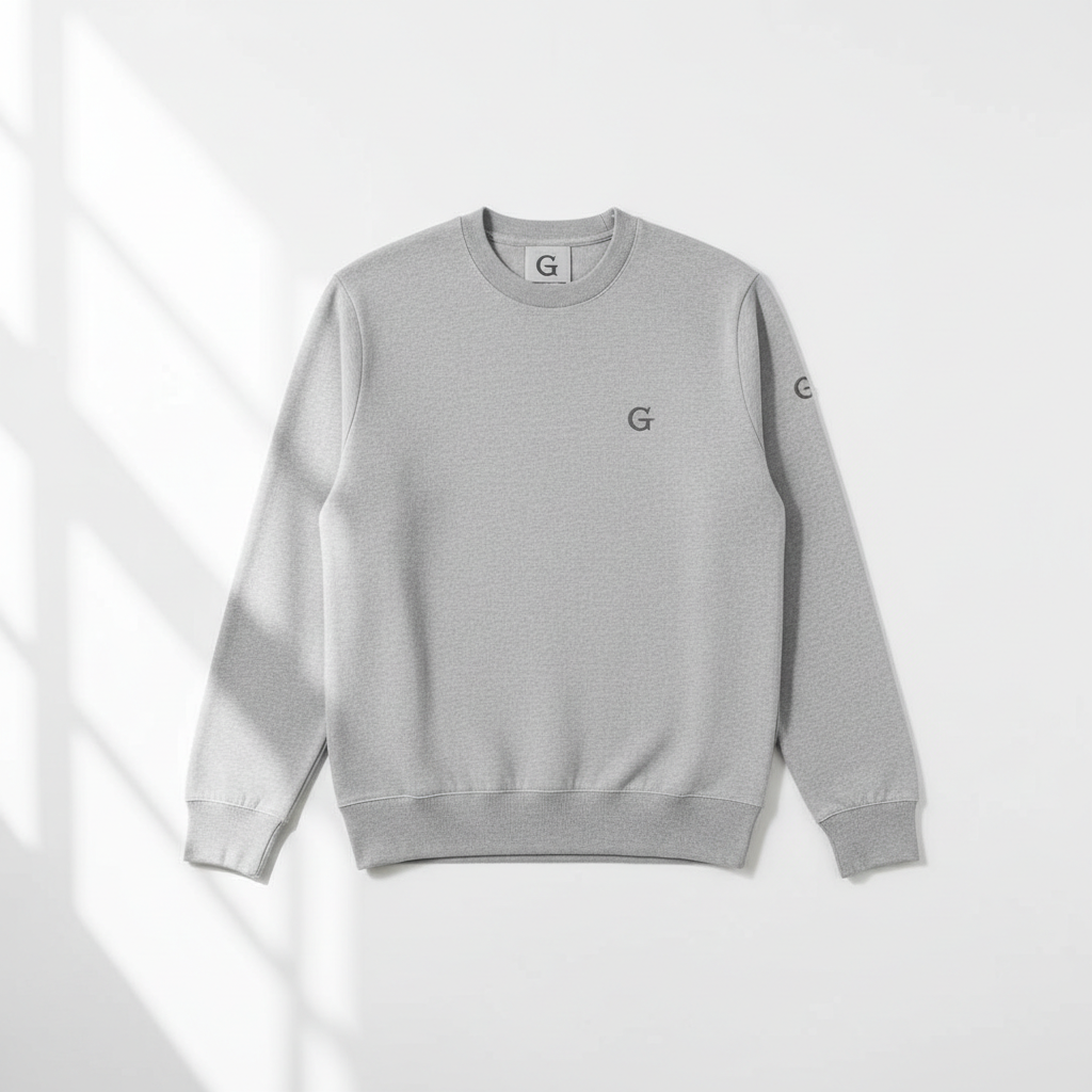 Grijze sweater met logo