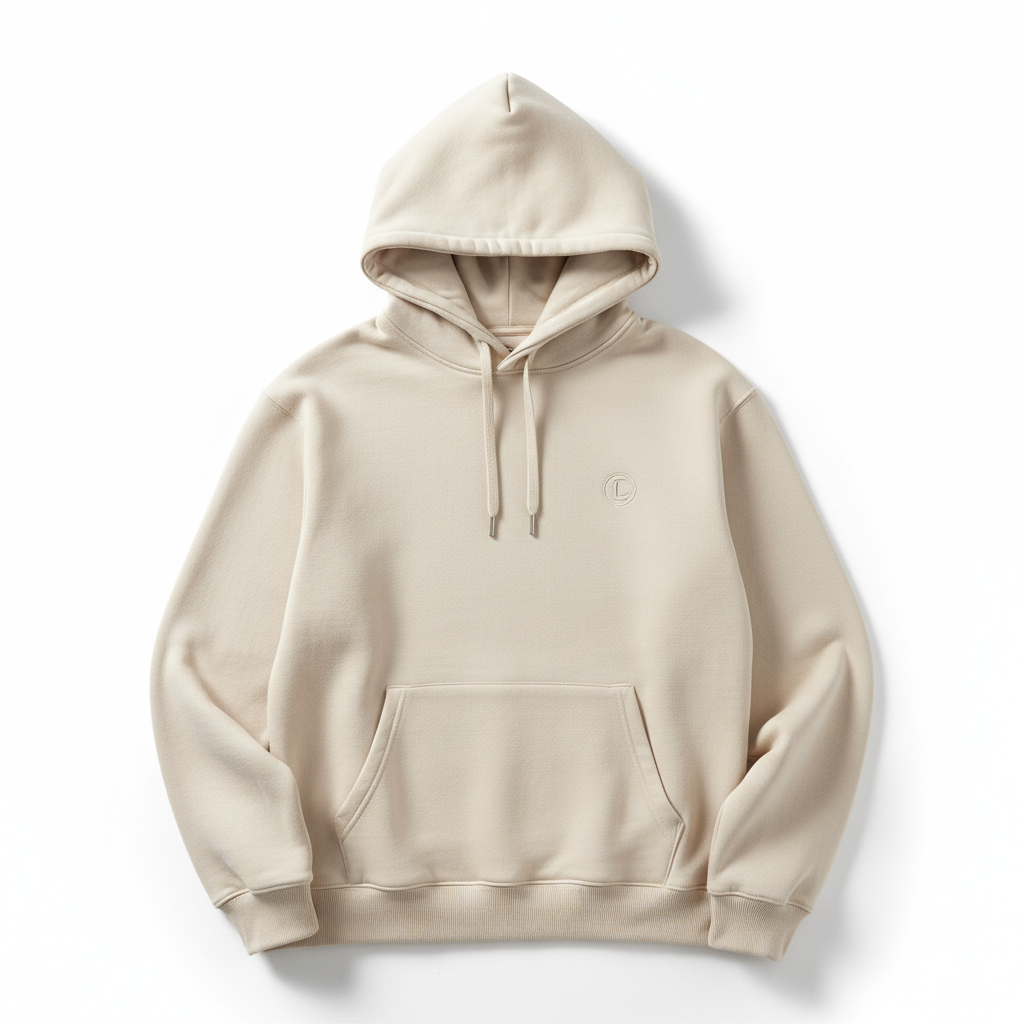 Hoodie voorzijde met logo op borst