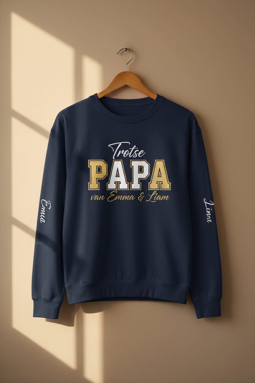 Marine sweater varsity - Trotse PAPA