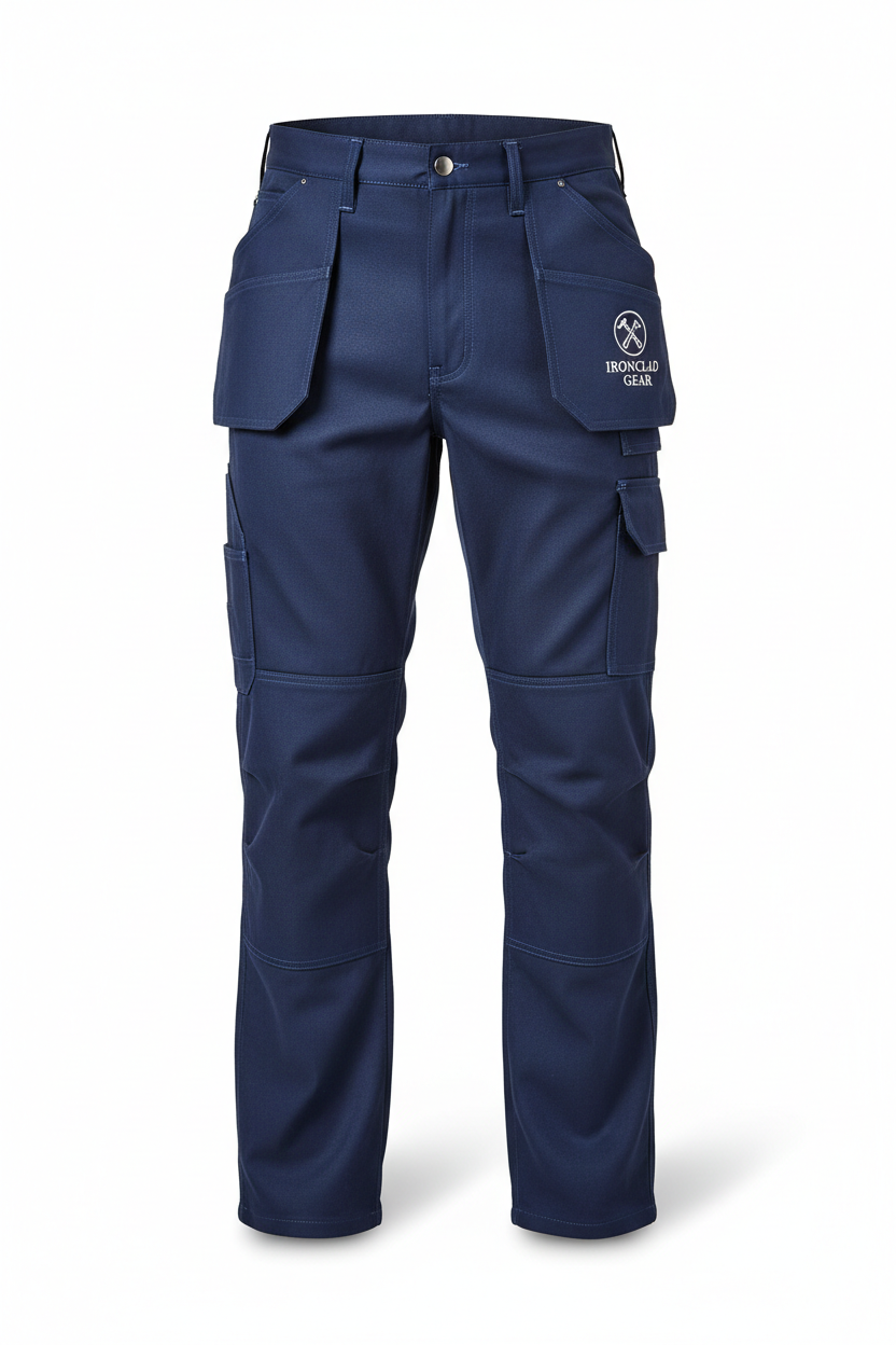 Navy Blue Werkbroek - Logo Rechts