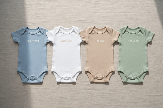 Rompertjes flatlay alle kleuren
