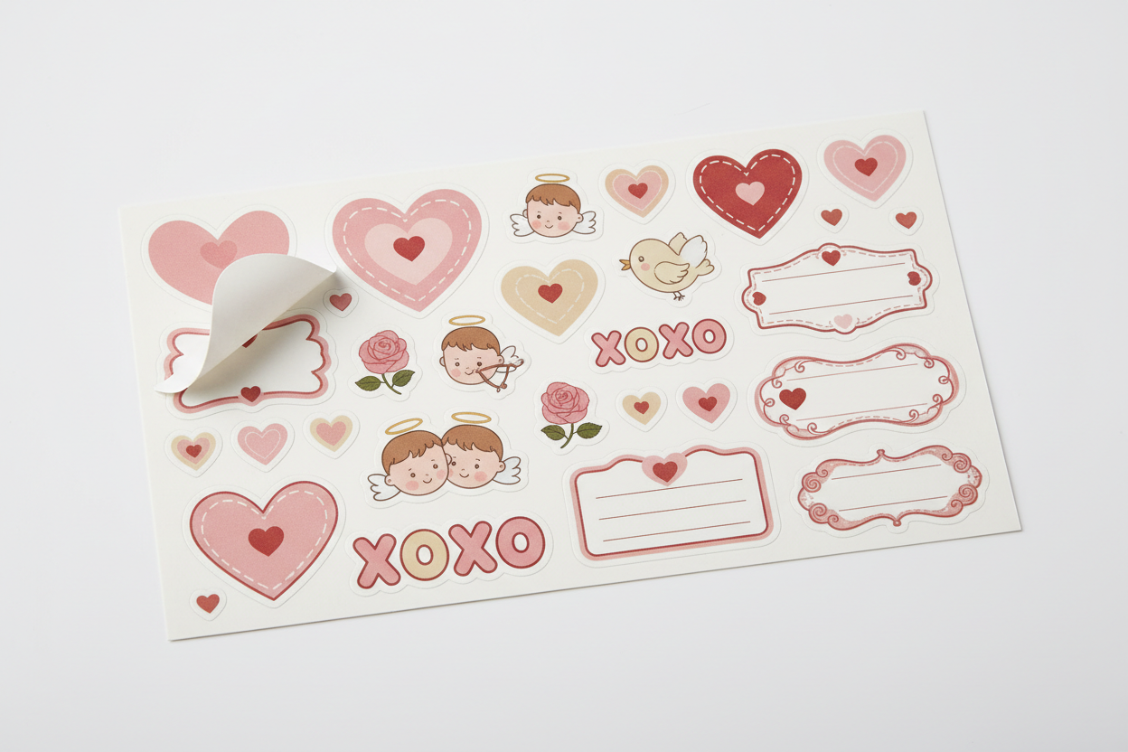 Valentijnsdag Sticker Vellen