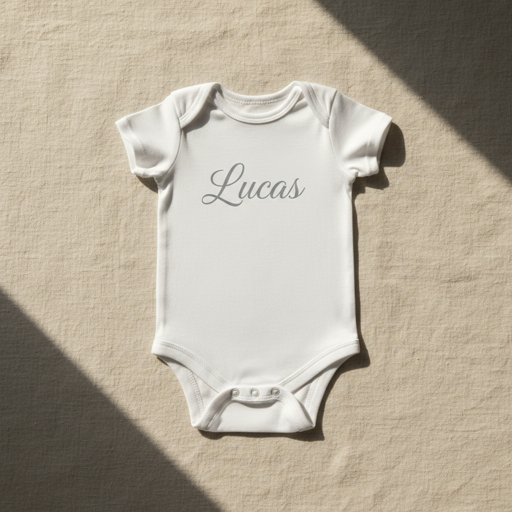 Witte romper met naam Lucas