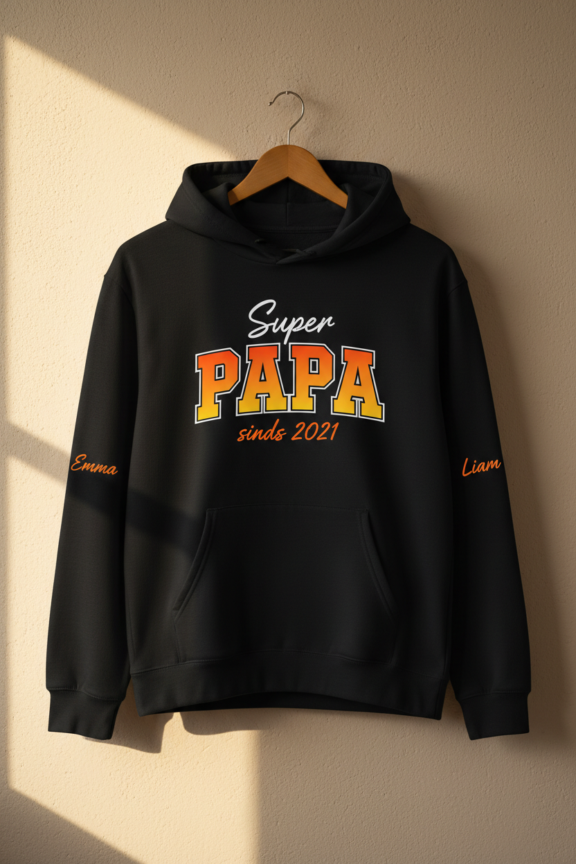 Zwart varsity kleur - Super PAPA